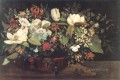 Cesta de Flores Realismo Realista pintor Gustave Courbet